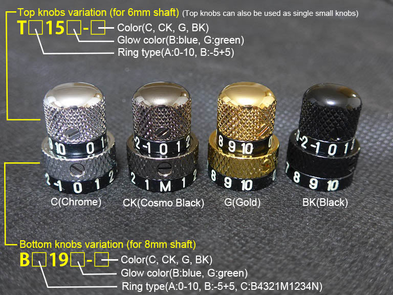 Luminlay stack knob TB series/-5+5/6mm shaft/top only – MeisterWorks Store